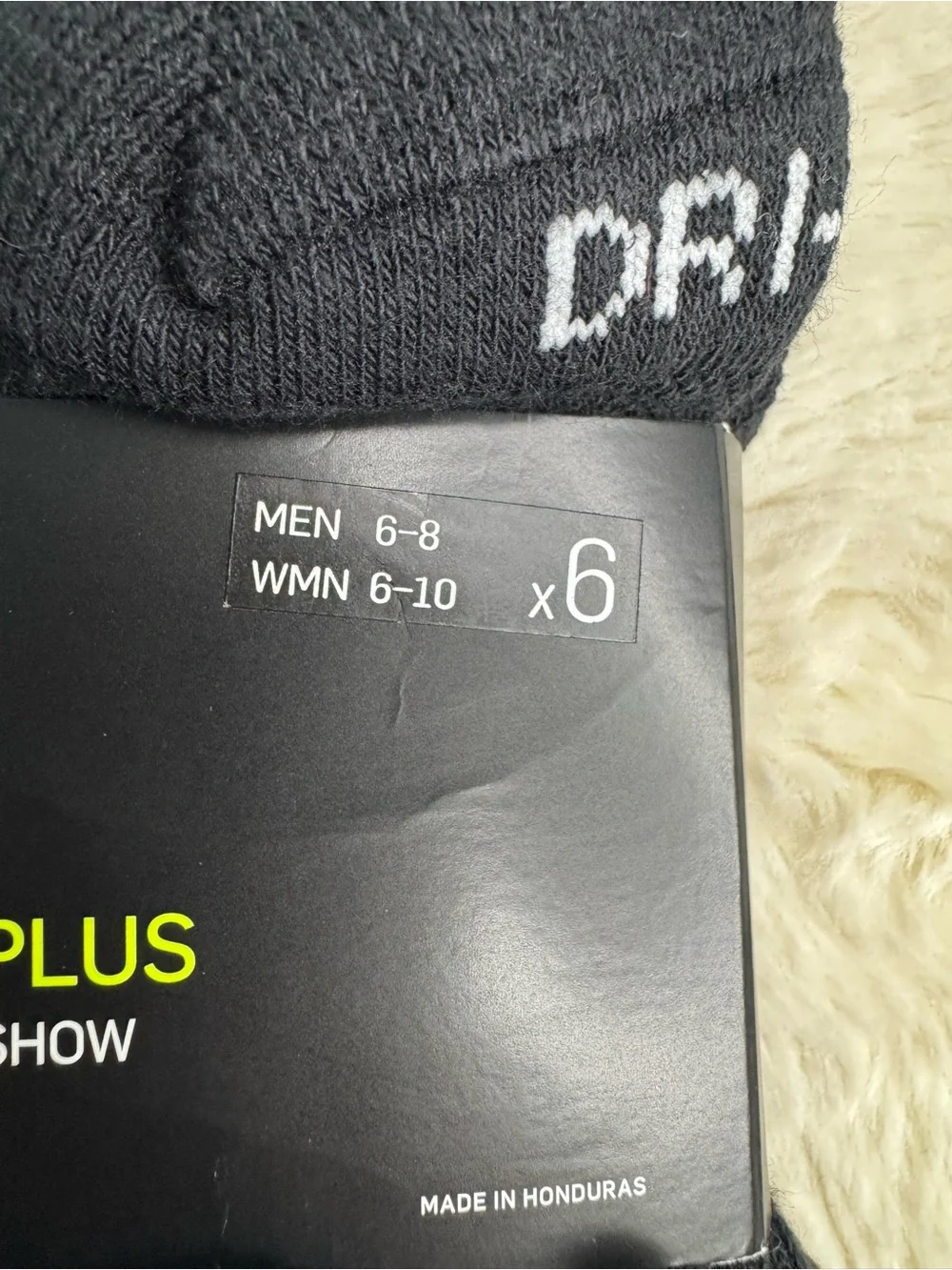 Nike Everyday Plus Black Socks- 6 Pack (Medium)